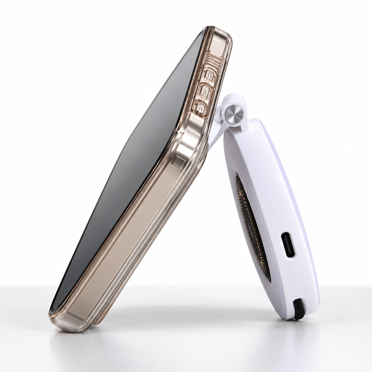 Side view of MAGNAURA supporting a phone on a stable surface